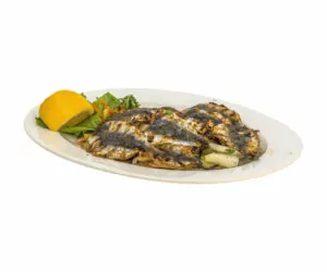 Grilled sardines fillet