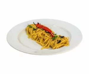 Linguini aglio e Olio με chili